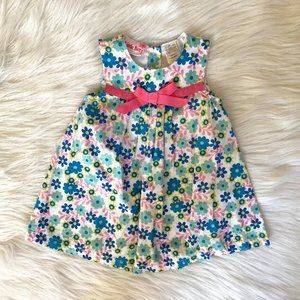 Little Bitty Baby Girls Blue Daisy Floral Sundress